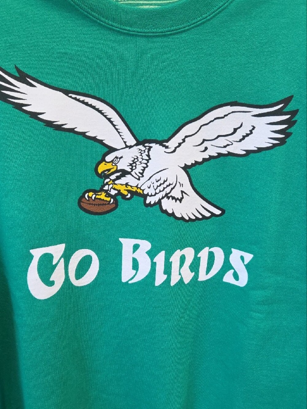 Mitchell & Ness Kelly Green Philadelphia Eagles Go Birds Pullover Sweatshirt - Picture 5 of 5